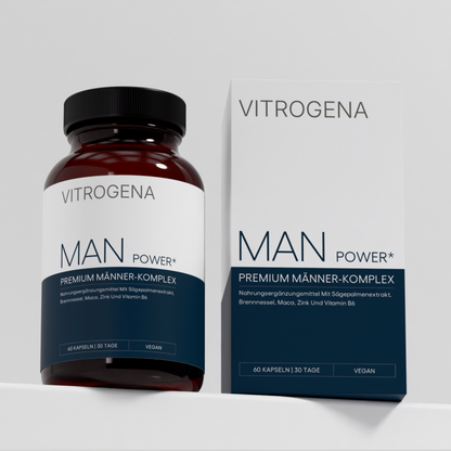 Man Power+ Kapseln von Vitrogena – Produktdose